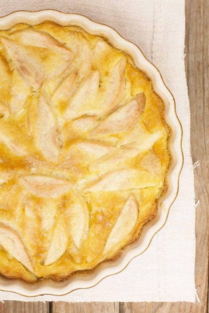 This pear custard might be the easiest dessert you could ever make but