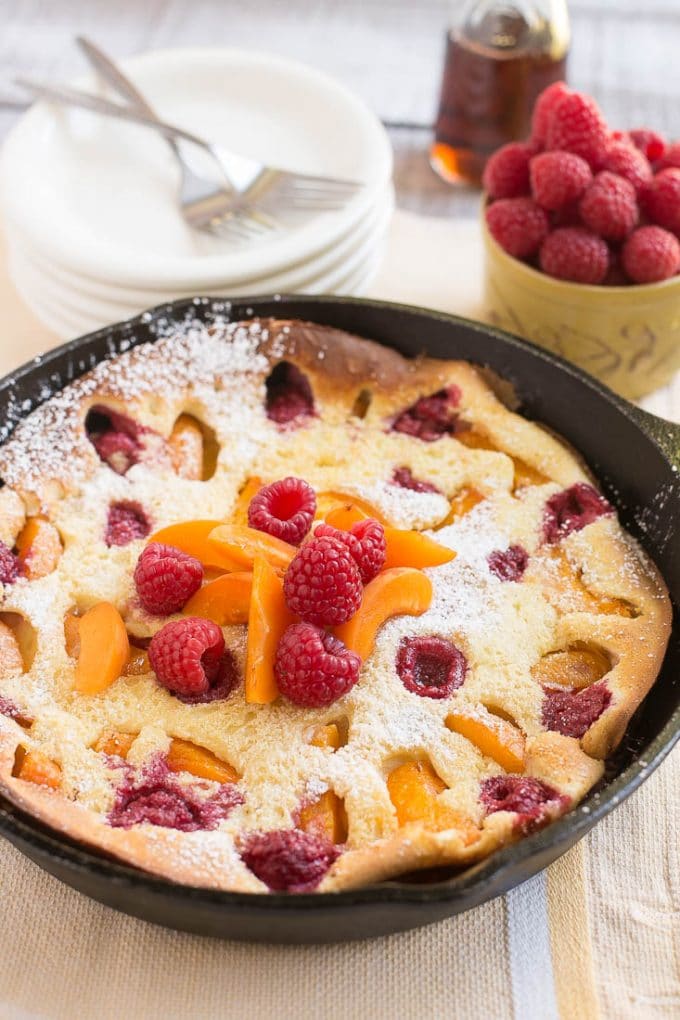 Apricot Raspberry Dutch Baby Pancake Dinner at the Zoo