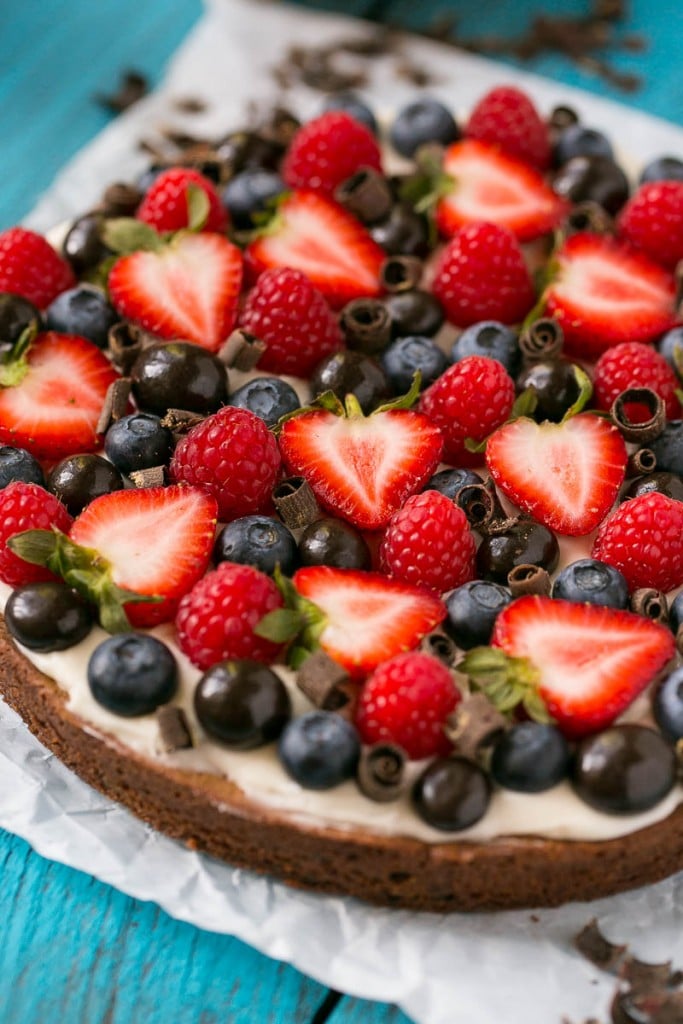 Brownie Berry Dessert Pizza Dinner at the Zoo