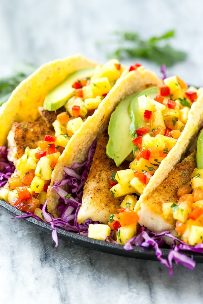 Tilapia Fish Tacos with Tropical Salsa - Dinner at the Zoo