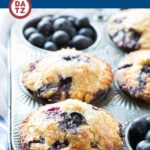 These healthy blueberry muffins are made with whole wheat flour and oatmeal for added nutrition, but they still taste as good as the original recipe!