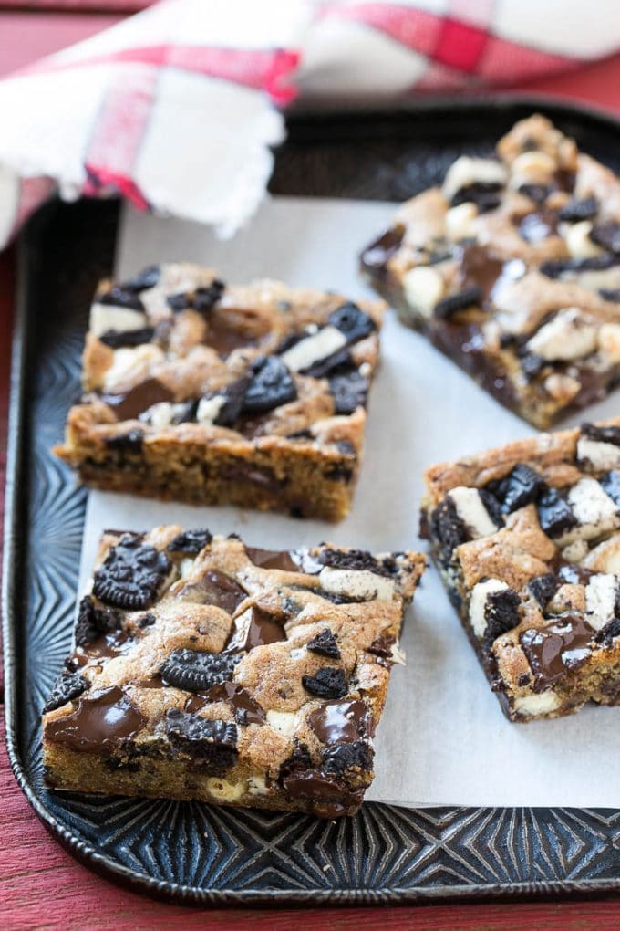 Cookies on a sheet pan.