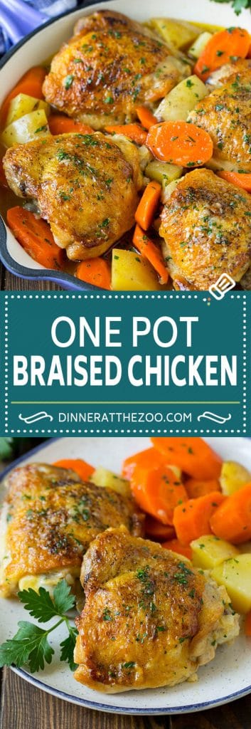 Braised Chicken with Carrots and Potatoes - Dinner at the Zoo