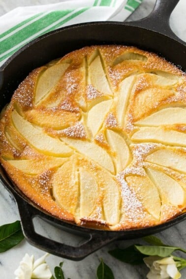 This pear custard might be the easiest dessert you could ever make but it looks and tastes like you spent hours in the kitchen.
