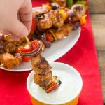 Try something a little different this Cinco de Mayo! These chicken fajitas on a stick with creamy cilantro dipping sauce make a great appetizer or main course.
