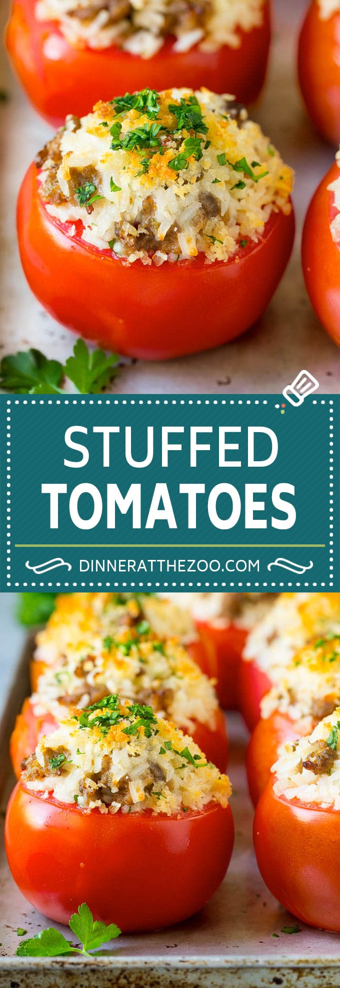 Stuffed Tomatoes Recipe | Sausage Stuffed Tomatoes #tomatoes #sausage #rice #dinner #dinneratthezoo