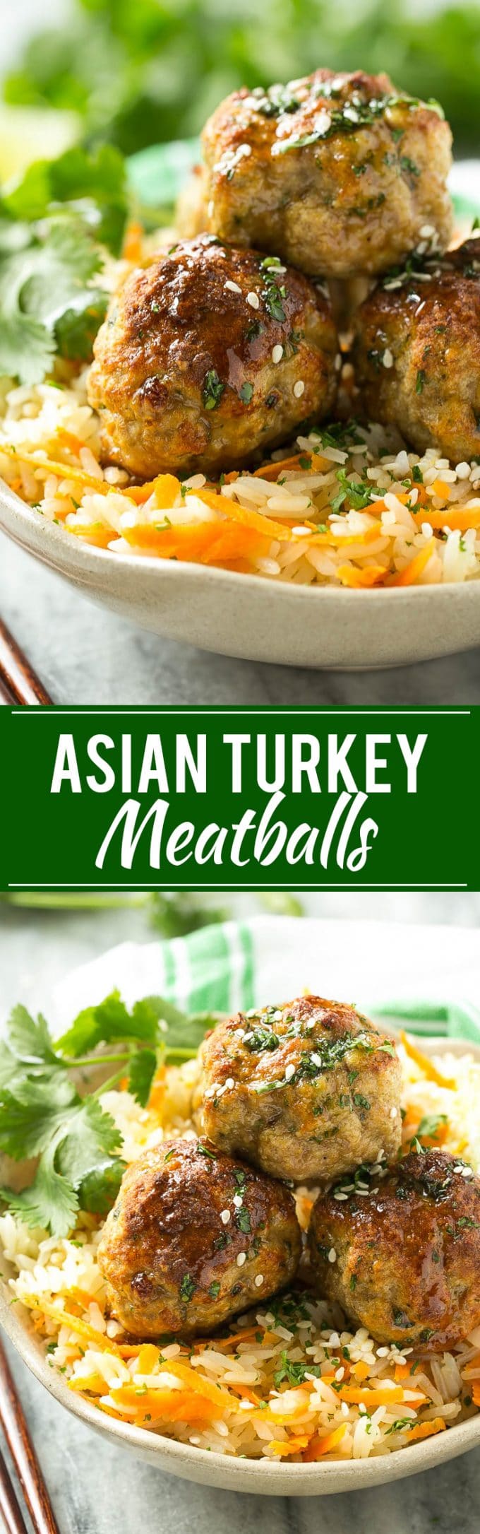Asian Turkey Meatballs and Carrot Rice Recipe | Asian Turkey Meatballs | Carrot Rice | Best Asian Meatballs | Easy Asian Meatballs | Honey Garlic Sauce