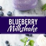 This recipe for a blueberry milkshake is a cool treat that's on the lighter side - this milkshake has 70% less calories than the original version!