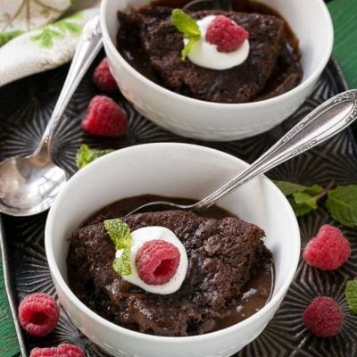 A quick and easy chocolate pudding cake that also happens to be low fat.