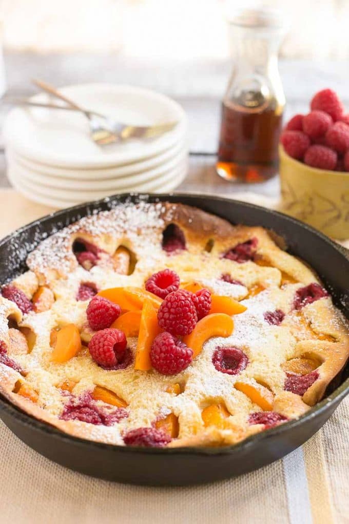 Apricot Raspberry Dutch Baby Pancake Dinner at the Zoo