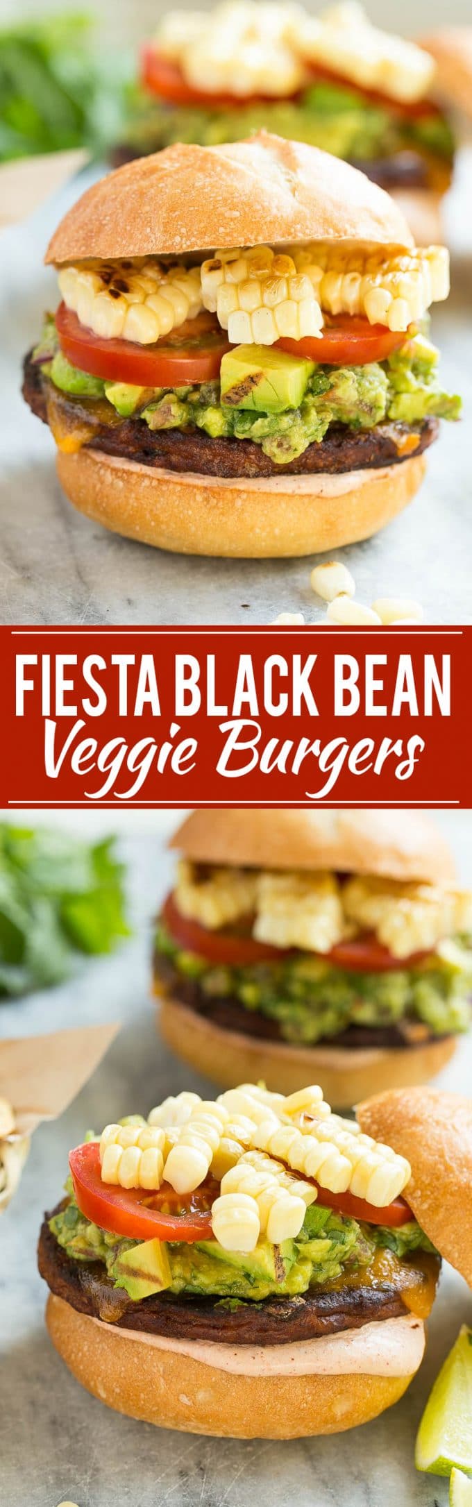 Fiesta Black Bean Veggie Burger Recipe | Best Black Bean Veggie Burger | Mexican Veggie Burger | Fiesta Veggie Burger | Veggie Burger with Grilled Corn and Guacamole