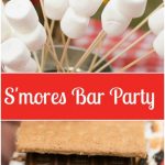 How to throw an amazing summer S'mores bar party plus a recipe for strawberry banana s'mores. #LetsMakeSmores #ad