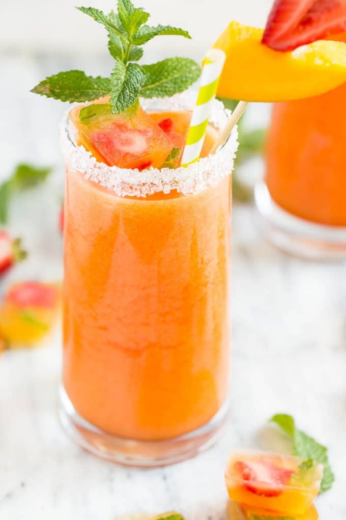 This recipe for strawberry mango agua fresca is a light and refreshing fruit drink that only takes 15 minutes to make, it's the perfect way to cool off on a hot day! Ad