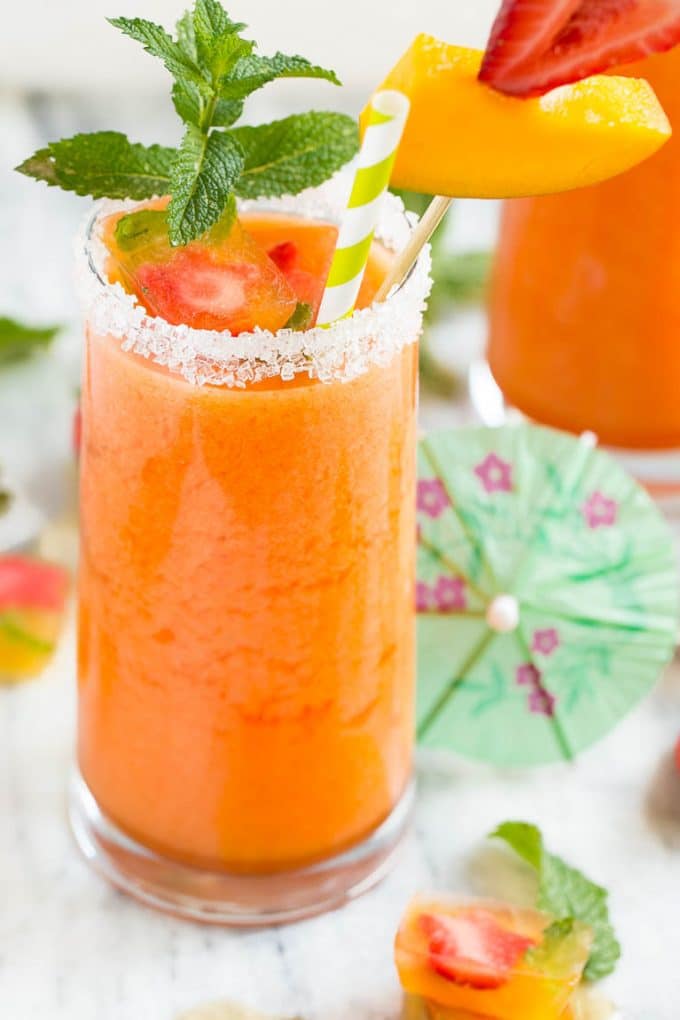 This recipe for strawberry mango agua fresca is a light and refreshing fruit drink that only takes 15 minutes to make, it's the perfect way to cool off on a hot day! Ad