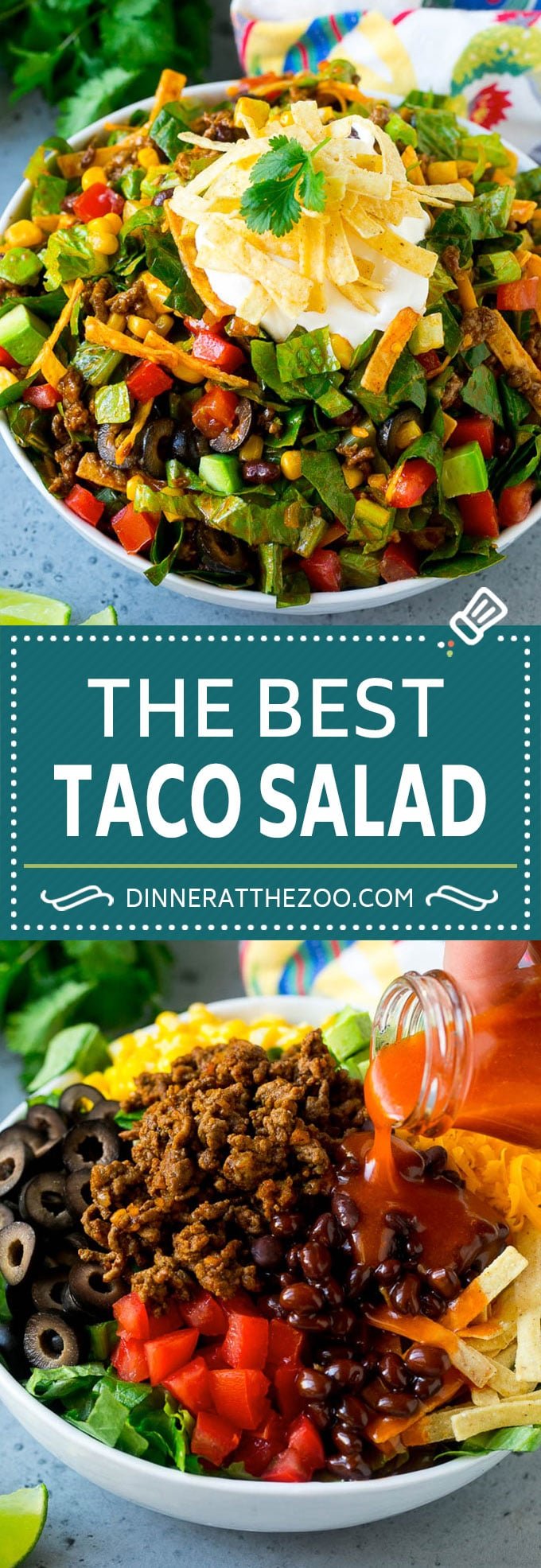 Taco Salad Recipe | Beef Taco Salad | Mexican Salad #salad #taco #beef #lunch #avocado #dinner #dinneratthezoo