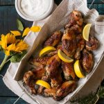 These super crispy lemon chicken wings are baked not fried, the secret is in the special brine.