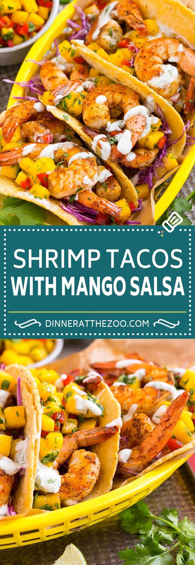 Shrimp Tacos with Mango Salsa - Dinner at the Zoo