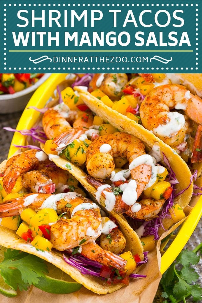 Shrimp Tacos Recipe | Seafood Tacos #shrimp #tacos #mango #tacotuesday #mexican #dinner #dinneratthezoo