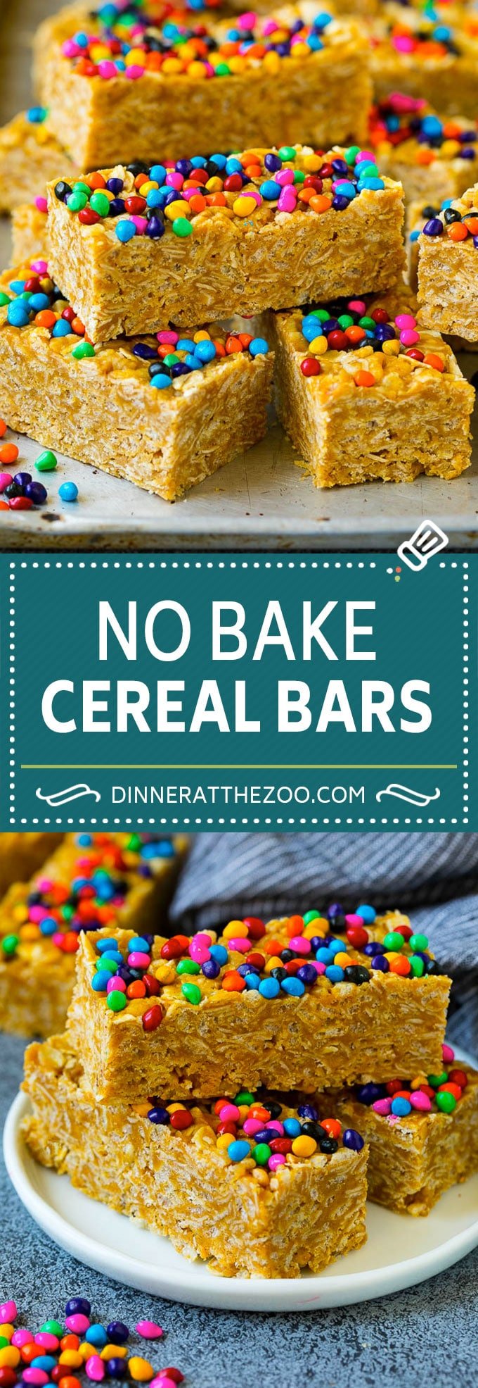 Cereal Bars Recipe | No Bake Bars | Peanut Butter Bars #cereal #breakfast #mealprep #peanutbutter #oatmeal #dinneratthezoo