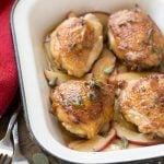 This cider glazed chicken is the perfect dinner for a busy weeknight - it only has 6 ingredients and is ready in 30 minutes.