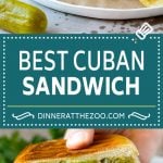 Cuban Sandwich Recipe #sandwich #pork #ham #cheese #pickles #lunch #dinner #dinneratthezoo