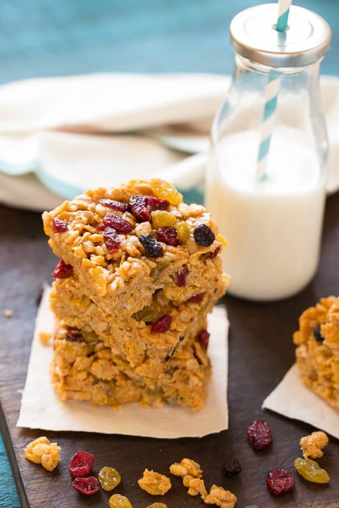 NoBake Breakfast Cereal Bars Dinner at the Zoo