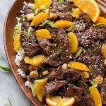 Make your own take-out with this recipe for orange beef stir fry. The sauce only has 4 ingredients!