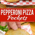 These homemade pepperoni pizza pockets are a fun meal or snack and are super simple to put together - your kids will be thrilled!