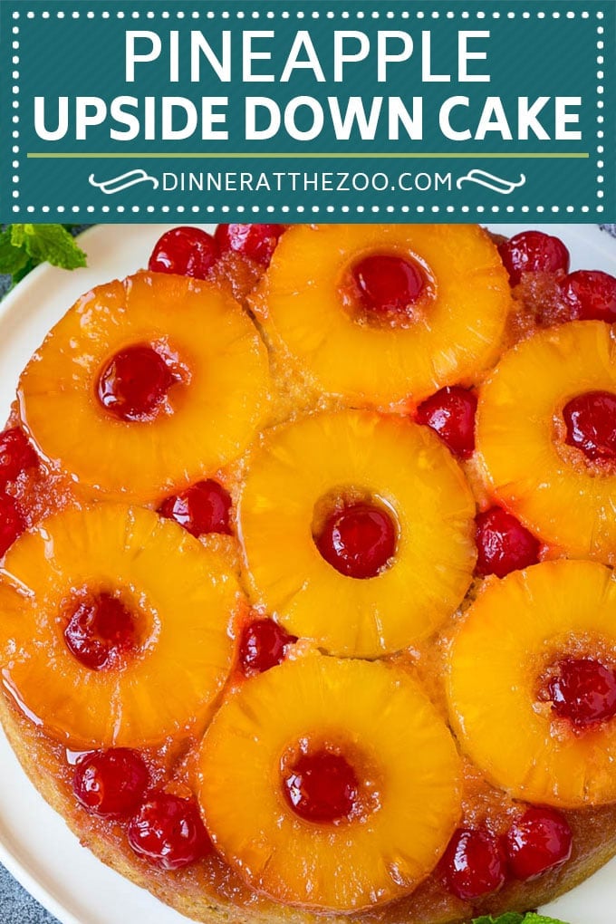 Pineapple Upside Down Cake | Pineapple Cake #cake #pineapple #dessert #cherries #dinneratthezoo