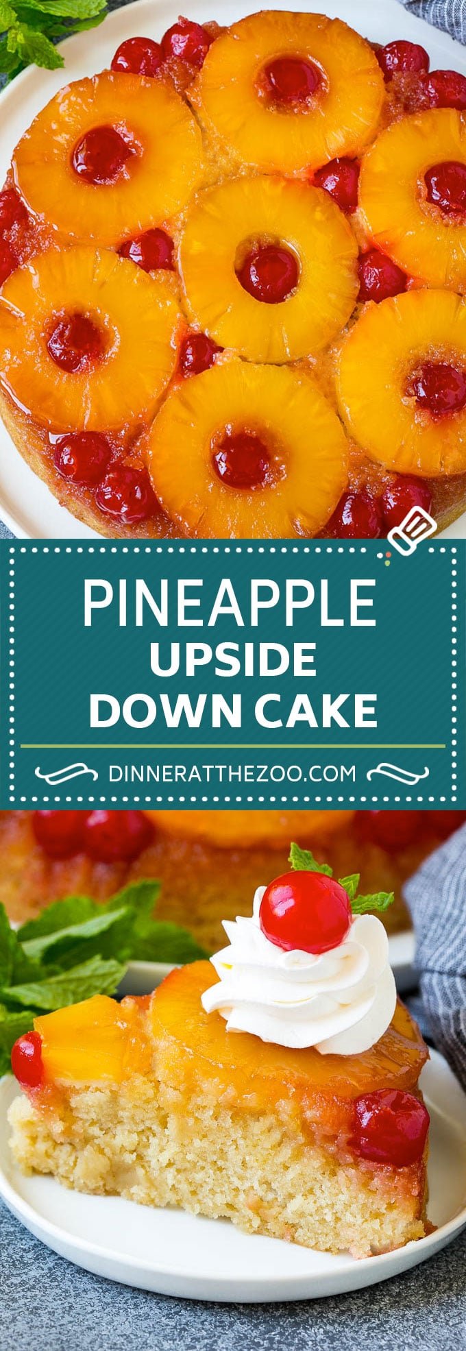 Pineapple Upside Down Cake | Pineapple Cake #cake #pineapple #dessert #cherries #dinneratthezoo