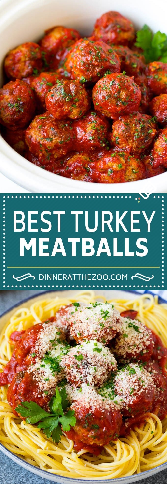 Slow Cooker Turkey Meatballs | Spaghetti and Meatballs #crockpot #slowcooker #turkey #meatballs #dinner #dinneratthezoo