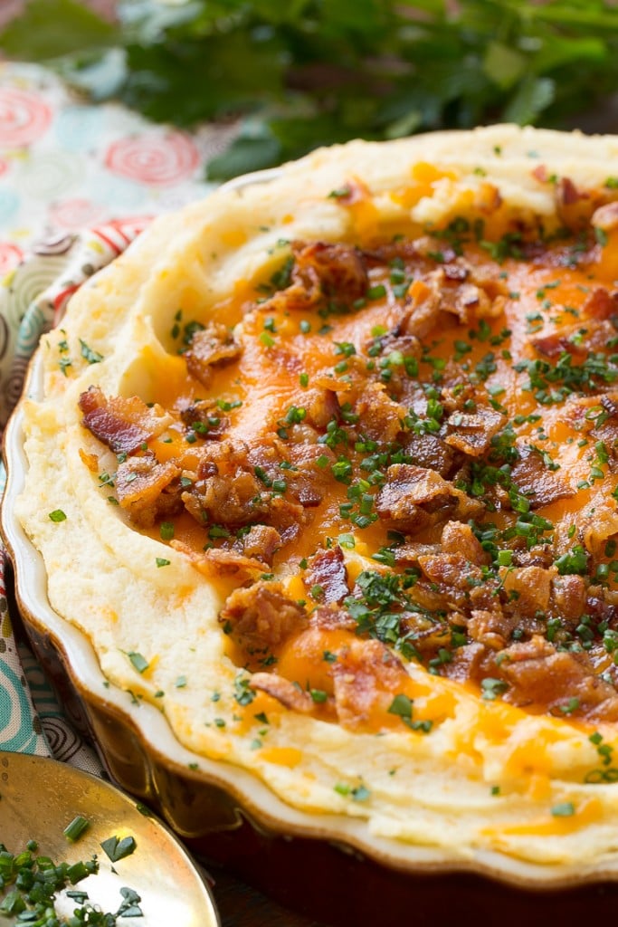 Loaded Mashed Potato Casserole - Dinner at the Zoo