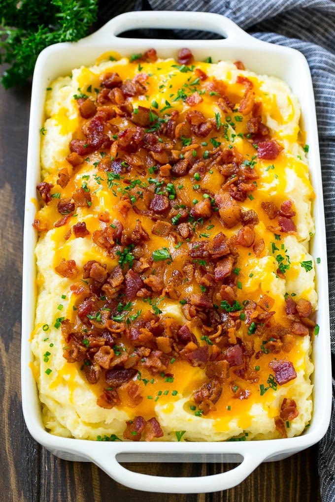 Cheddar Mashed Potatoes & Turkey Bacon