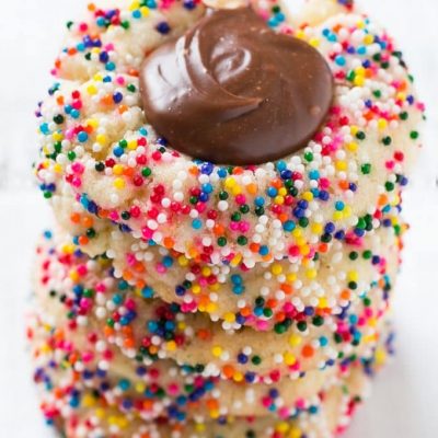 Chocolate Fudge Cookies with Sprinkles