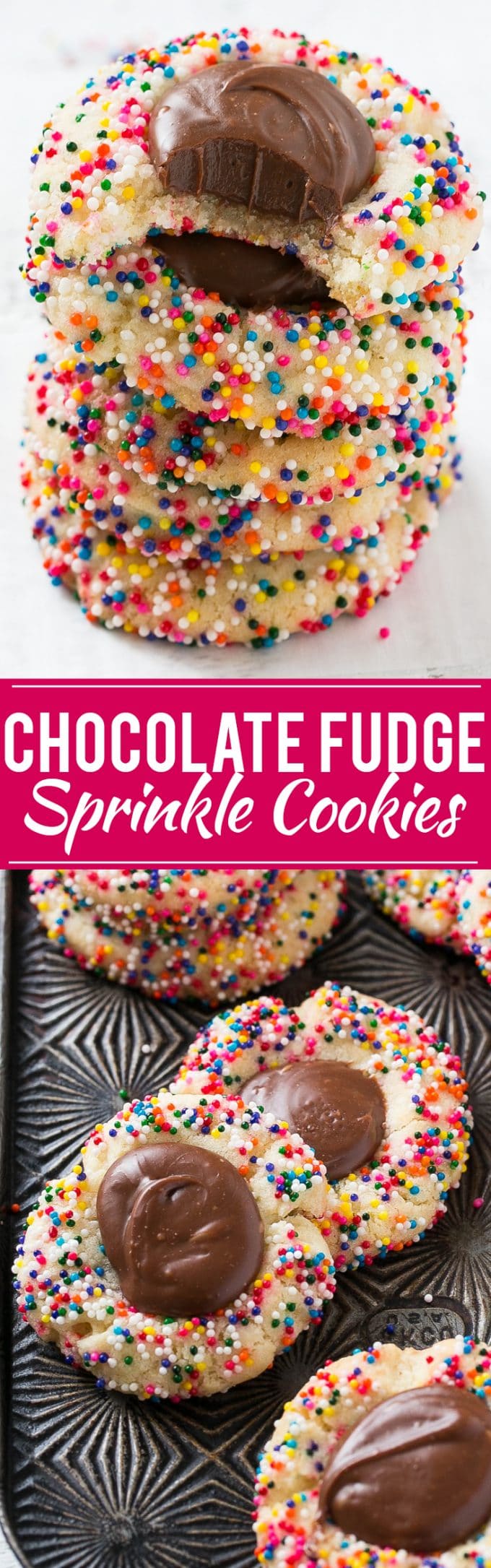 Chocolate Fudge Cookies Recipe | Sprinkle Cookies | Holiday Cookies | Fudge Cookies #cookies #chocolate #sprinkles #dessert #baking #dinneratthezoo