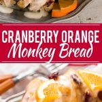 This cranberry orange pull apart monkey bread is balls of soft and tender dough coated in orange sugar and layered with dried cranberries, then baked to a golden brown. It's a lighter alternative to the traditional monkey bread. #BetterWithCraisins Ad