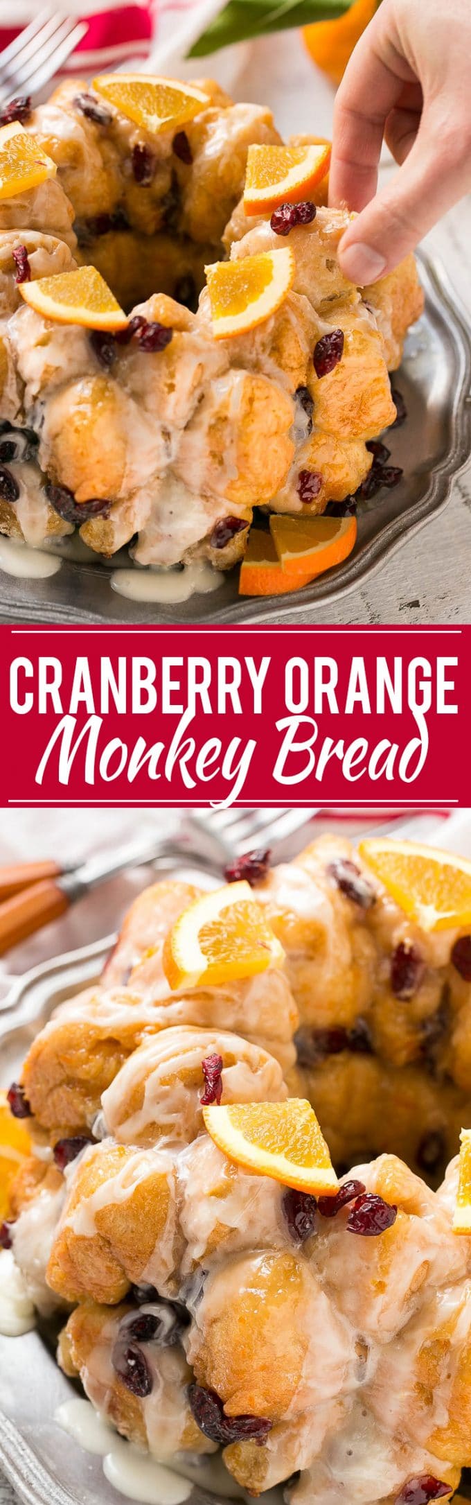 Cranberry Orange Pull Apart Monkey Bread Recipe| Cranberry Orange Monkey Bread | Easy Cranberry Orange Pull Apart Bread | Pull Apart Monkey Bread | Best Pull Apart Monkey Bread | Cranberry Orange Bread