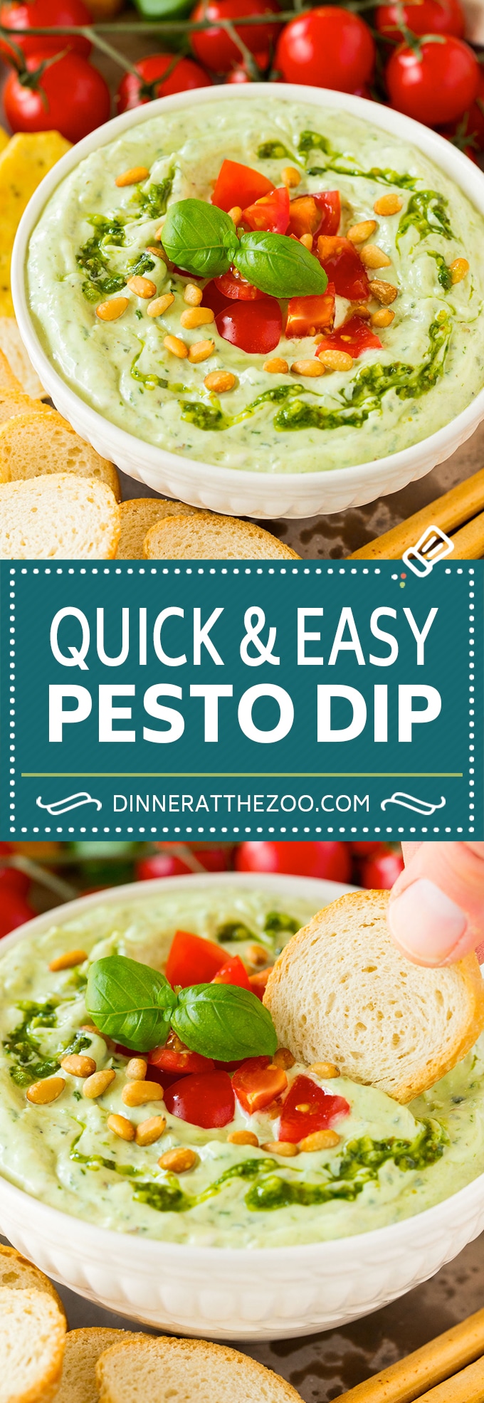 Creamy Pesto Dip Dinner at the Zoo