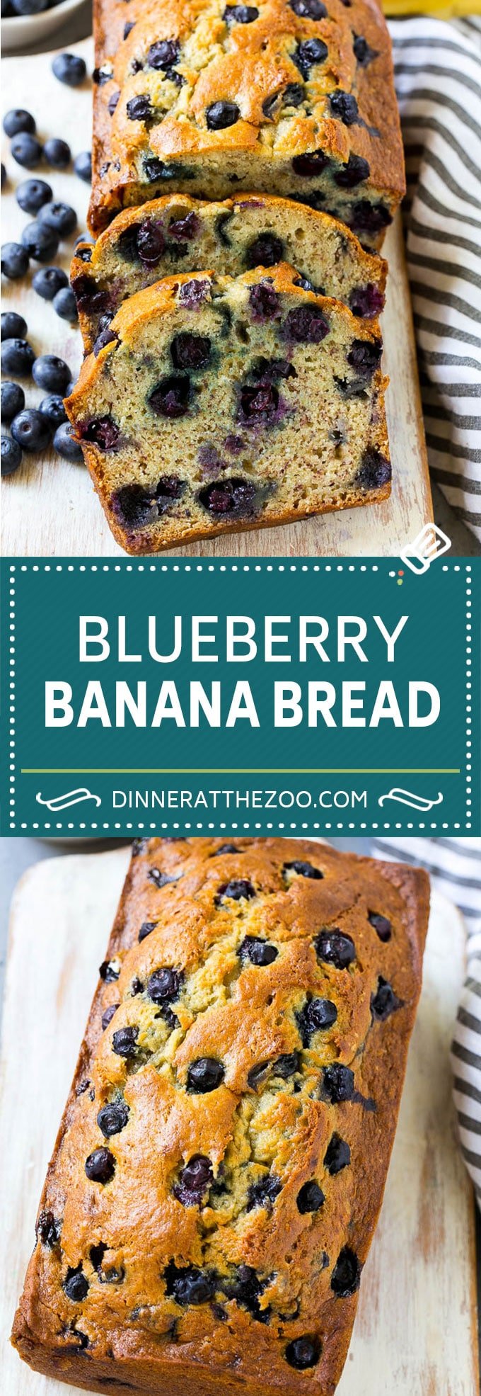 Blueberry Banana Bread | Easy Banana Bread | Homemade Banana Bread Recipe #blueberry #banana #bread #baking #sweets #dinneratthezoo