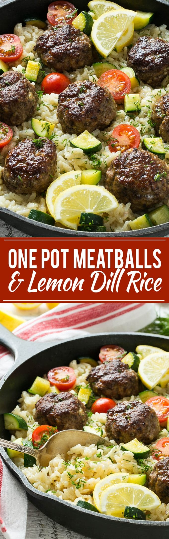 One Pot Greek Meatballs with Lemon Dill Rice Recipe | Greek Meatballs | Lemon Dill Rice #greek #meatballs #beef #rice #onepot #dinner #dinneratthezoo