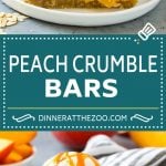 Peach Crumble Bars | Peach Bars | Peach Dessert #peaches #dessert #sweets #baking #dinneratthezoo