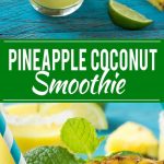 This pineapple coconut smoothie recipe is a tropical fruit delight that's both healthy and refreshing. #ad