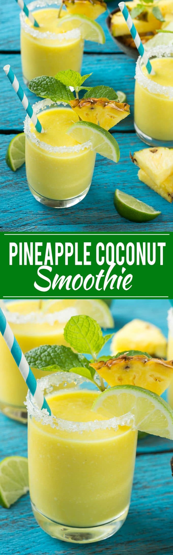 Pineapple Coconut Smoothie Recipe |Tropical Smoothie | Pineapple Smoothie  #smoothie #pineapple #coconut #healthy #cleaneating #dinneratthezoo