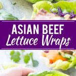 This recipe for beef lettuce wraps is seared steak layered with fresh vegetables and pickled cucumbers inside of cool lettuce cups and finished off with an Asian sauce, chopped almonds and fresh herbs. #CAonMyPlate #CultivateCA
