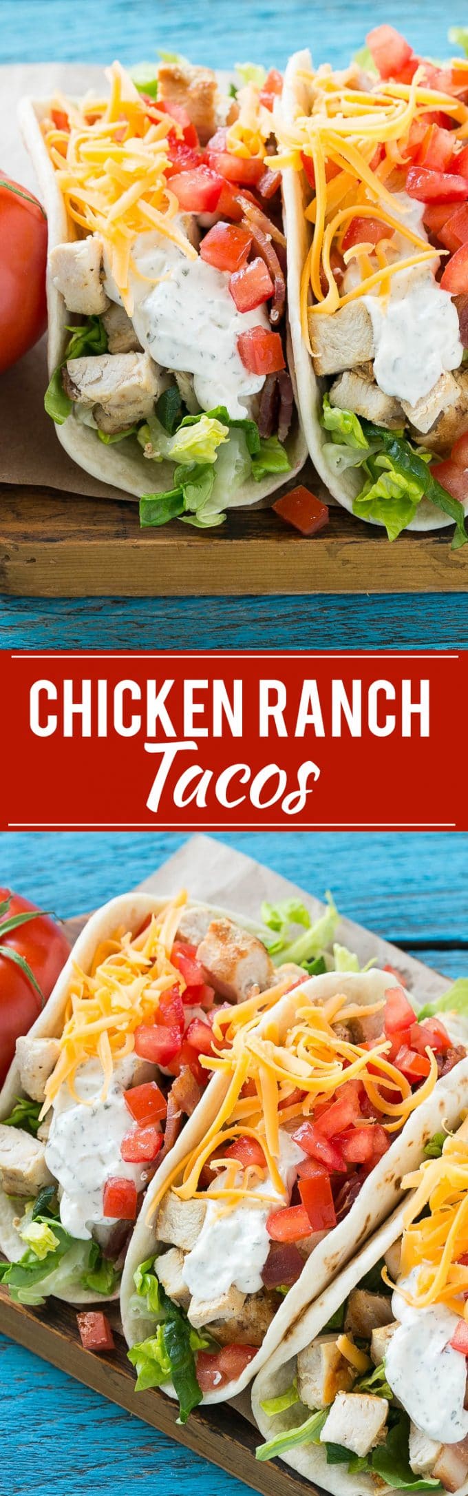 Chicken Ranch Tacos Recipe | Chicken Tacos #chicken #tacos #bacon #dinner #dinneratthezoo