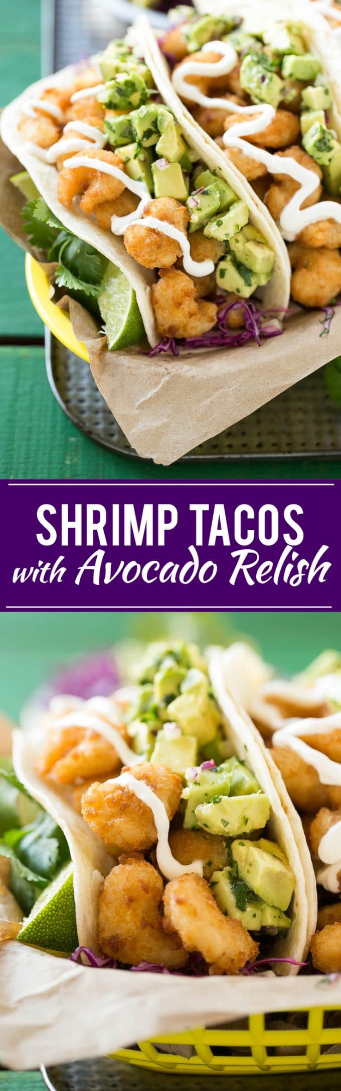 Fried Shrimp Tacos with Avocado Relish | Shrimp Tacos #shrimp #tacos #dinner #avocado #dinneratthezoo