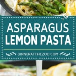 This recipe for lemon asparagus pasta combines tender asparagus and grilled chicken with pasta in a lemon cream sauce.