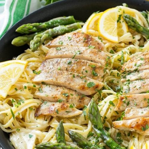 Lemon Asparagus Pasta with Grilled Chicken Dinner at the Zoo