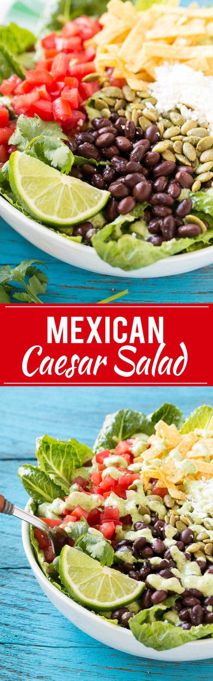 Mexican Caesar Salad Recipe | Caesar Salad | Mexican Salad #salad #beans #lunch #dinner #dinneratthezoo