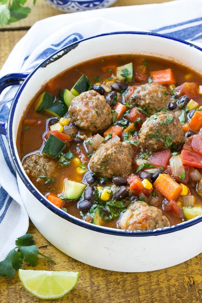 Mexican Meatball Soup - Dinner at the Zoo